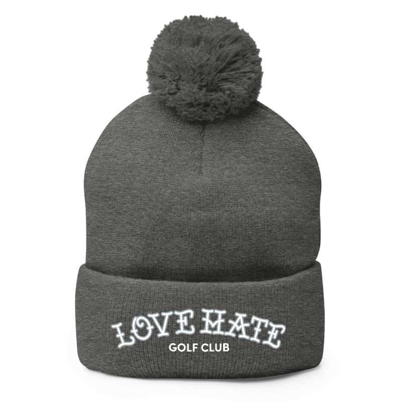 Love Hate Pom-Pom Beanie