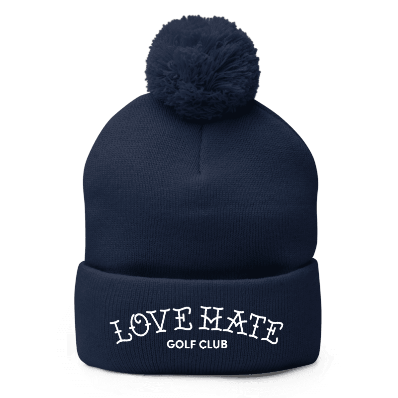 Love Hate Pom-Pom Beanie