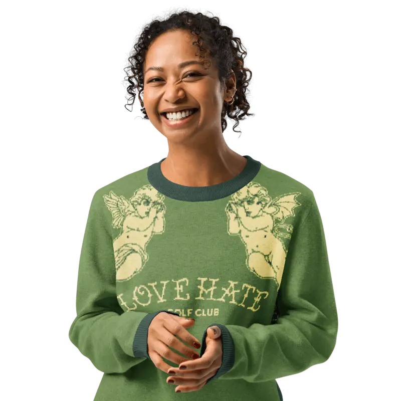 Good & Evil Sweater Love Hate Golf Club