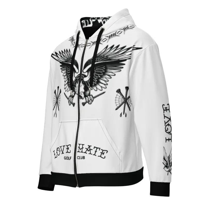 B.B.E. Zip Hoodie Love Hate Golf Club