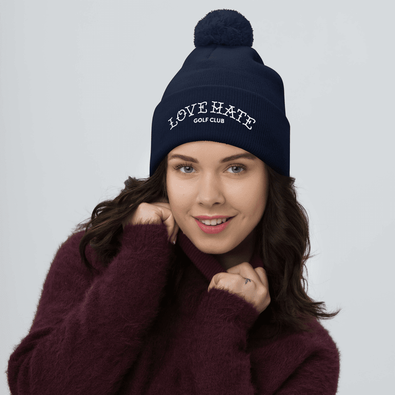 Love Hate Pom-Pom Beanie