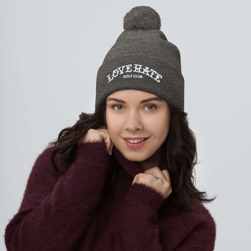 Love Hate Pom-Pom Beanie